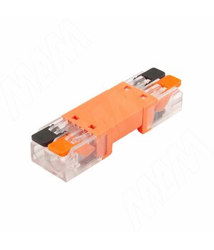 Клемма 221 с рычажком разъемная, соединение 2-2, разная полярность, для провода 0.5-4.0 кв.мм, ток 16А