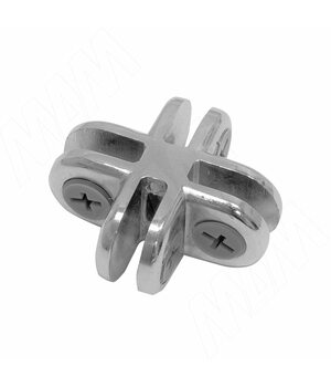 Соединитель для 4-х стекол 5 мм, хром, 1 шт