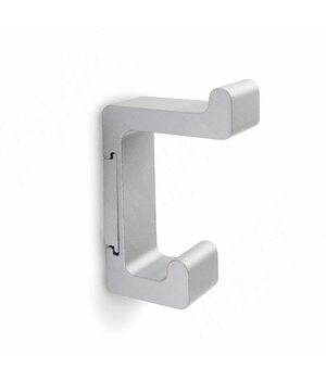 Крючок двухрожковый хром матовый