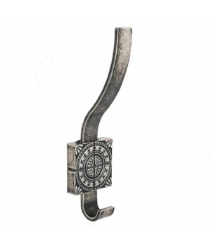 SPARTA Крючок двухрожковый серебро состаренное