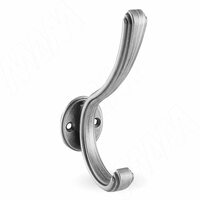 ZAMPA Крючок двухрожковый серебро состаренное