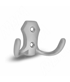 Крючок двухрожковый хром матовый