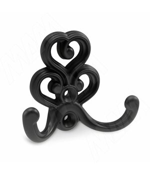 ROME Крючок двухрожковый черный матовый