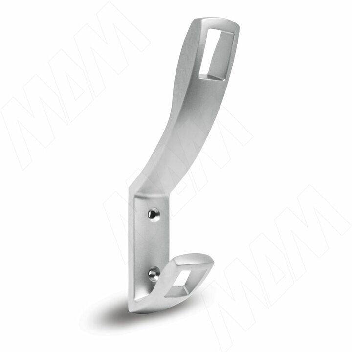 QUADRA Крючок двухрожковый хром матовый