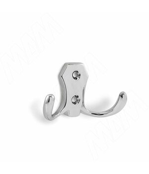 Крючок двухрожковый хром