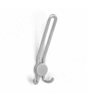 Крючок трехрожковый хром матовый