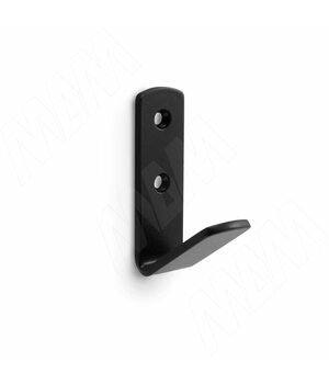 Крючок однорожковый черный матовый