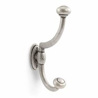 Крючок двухрожковый серебро состаренное