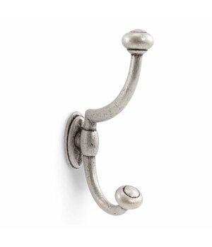 Крючок двухрожковый серебро состаренное