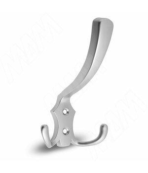 Крючок трехрожковый хром матовый