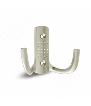 ARGUS Крючок двухрожковый никель матовый