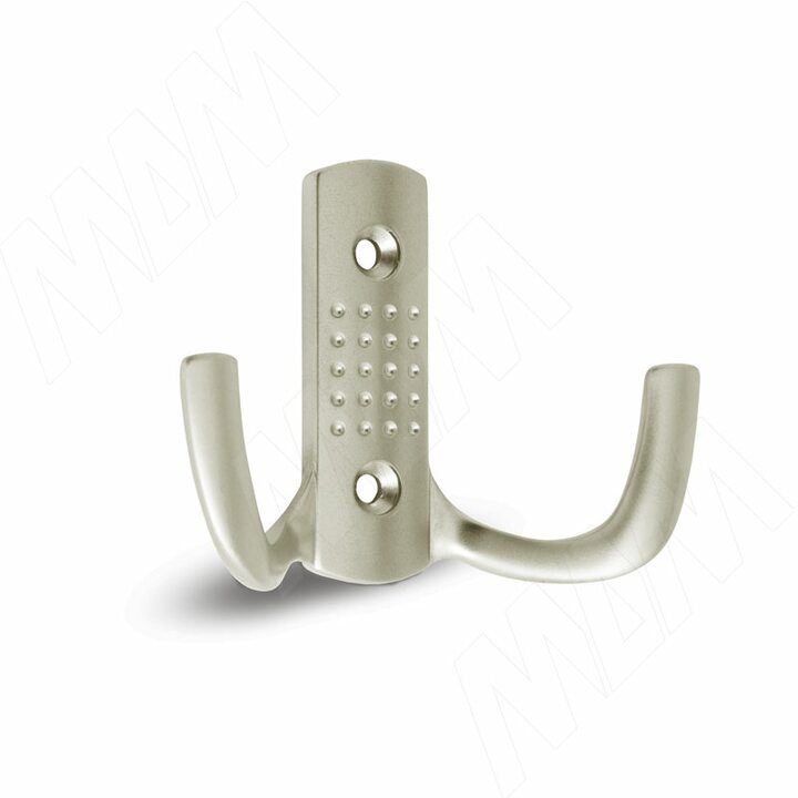 ARGUS Крючок двухрожковый никель матовый