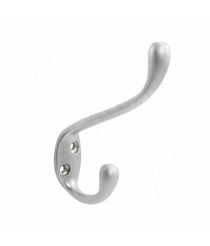 Крючок двухрожковый L-большой, хром матовый