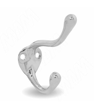 Крючок двухрожковый хром
