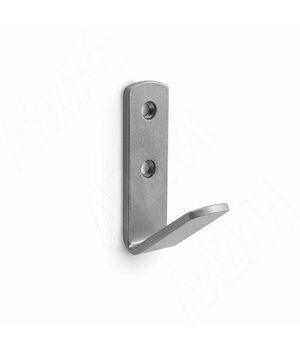 Крючок однорожковый хром матовый