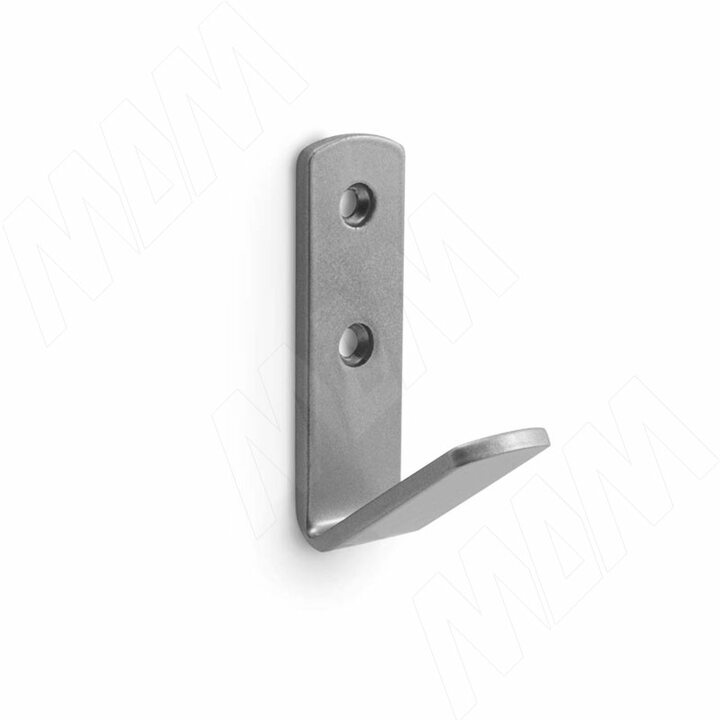 Крючок однорожковый хром матовый