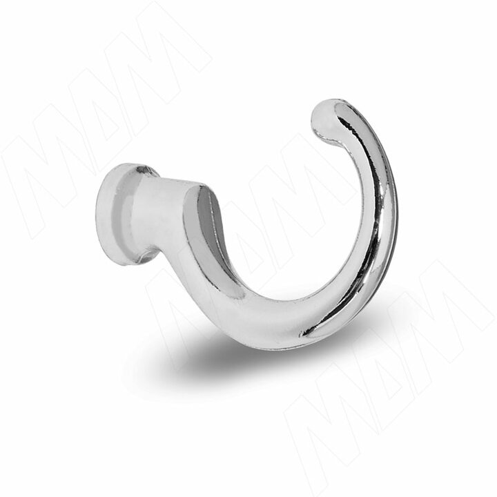 Крючок однорожковый хром