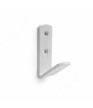 Крючок однорожковый белый матовый