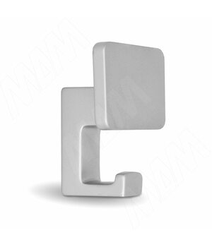 Крючок двухрожковый хром матовый