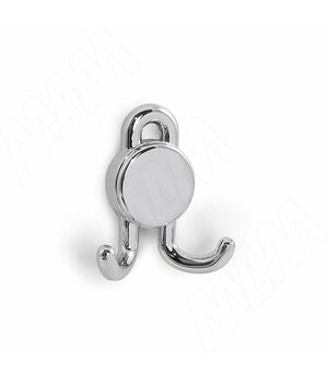 Крючок двухрожковый хром