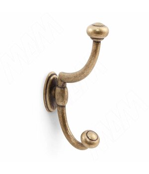 Крючок двухрожковый бронза состаренная