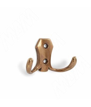 Крючок двухрожковый бронза состаренная