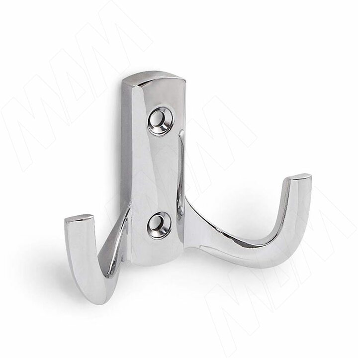Крючок двухрожковый хром