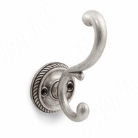 Крючок двухрожковый серебро состаренное