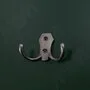 Крючок двухрожковый серебро состаренное