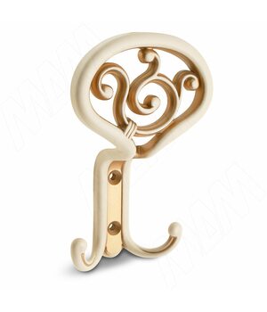 ROME Крючок трехрожковый cлоновая кость/золото винтаж