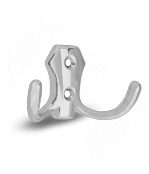 Крючок двухрожковый хром