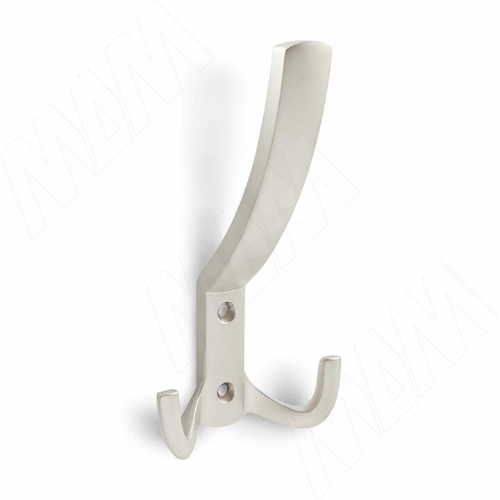 Крючок трехрожковый никель матовый