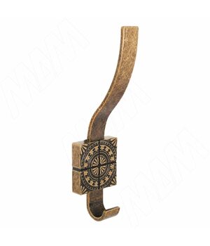 SPARTA Крючок двухрожковый бронза состаренная