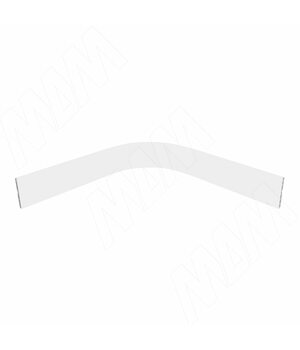 Радиусный элемент цоколя внутренний (высота 100), белый глянец