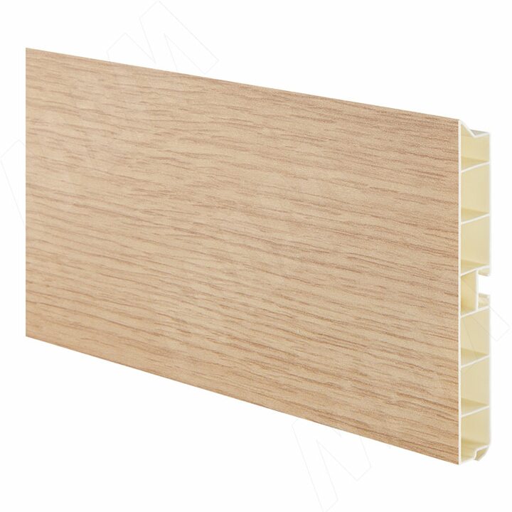 Цоколь пластиковый (высота 100, длина 4000 мм), дуб Ниагара