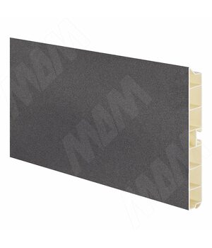 Цоколь пластиковый (высота 150, длина 4000 мм), серый металлик