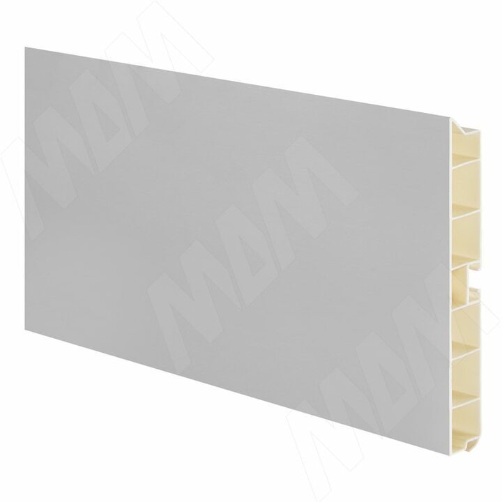 Цоколь пластиковый (высота 150, длина 4000 мм), алюминий "Alulight"