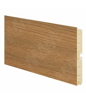 Цоколь пластиковый (высота 100, длина 4000 мм), дуб светлый