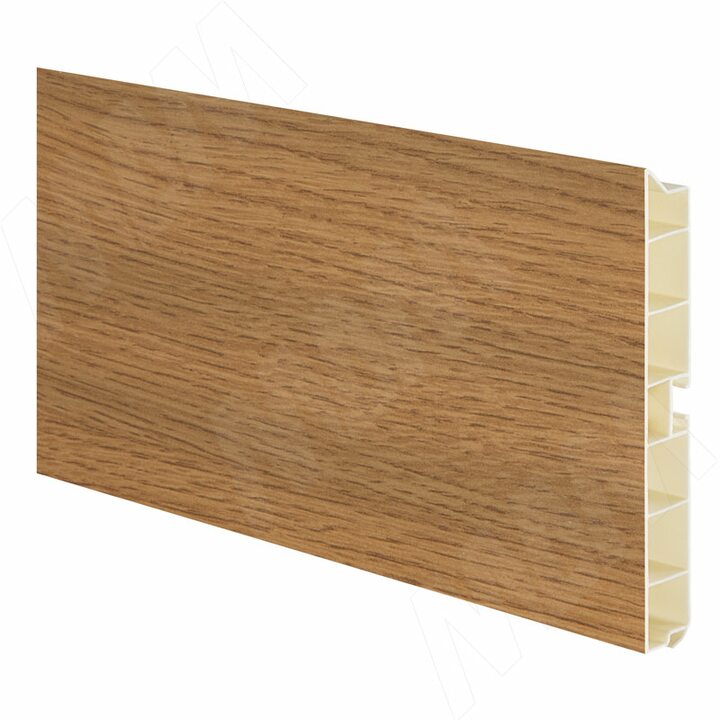 Цоколь пластиковый (высота 100, длина 4000 мм), дуб светлый