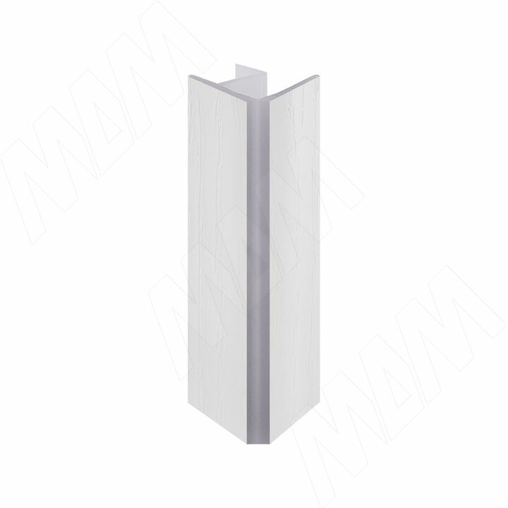 Уголок 90 градусов внутренний (длина 4000 мм), белое дерево