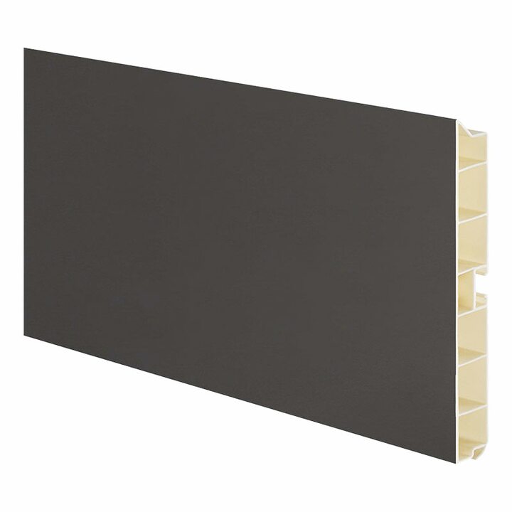 Цоколь пластиковый (высота 150, длина 4000 мм), графит светлый