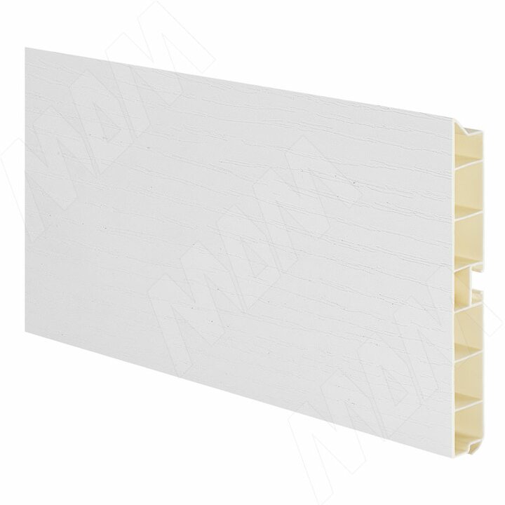 Цоколь пластиковый (высота 150, длина 4000 мм), белое дерево