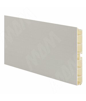 Цоколь пластиковый (высота 100, длина 4000 мм), титан крацованный