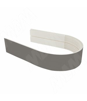 Радиусный элемент цоколя универсальный (высота 100), серый лондон