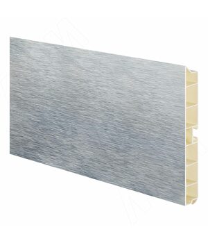 Цоколь пластиковый (высота 150, длина 4000 мм), алюминий шлифованый