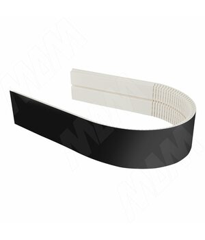 Радиусный элемент цоколя универсальный (высота 150), черный глянец