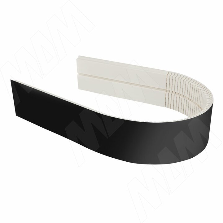 Радиусный элемент цоколя универсальный (высота 150), черный глянец