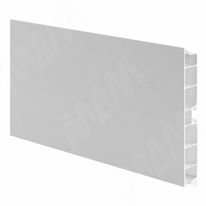 Цоколь пластиковый (высота 100, длина 4000 мм), алюминий матовый