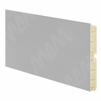 Цоколь пластиковый (высота 120, длина 4000 мм), алюминий матовый