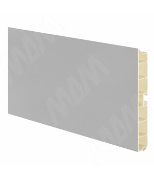 Цоколь пластиковый (высота 120, длина 4000 мм), алюминий матовый